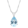 12x8mm Pear Shape Sky Blue Topaz Rhodium Over Sterling Silver Pendant
With Chain