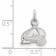 Rhodium Over Sterling Silver NHL LogoArt Colorado Avalanche Extra Small Pendant