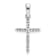 Rhodium Over 10k White Gold 0.168 ctw Diamond Cross Pendant