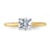 14K Yellow Gold With White Gold Accents 1 ct. D E F Pure Light Round
Moissanite Solitaire Ring