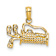 14k Yellow Gold 2D Textured Golf Bag Charm