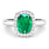 1.96ctw Green Emerald and Diamond 14K White Gold Halo Ring