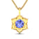 2.02ctw 14K Yellow Gold Tanzanite and White Diamond Pendant with 18 inch
Cable Chain