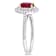 Ruby and Diamond 14K White and Yellow Gold Ring 1.26ctw