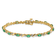 14k Yellow Gold and 14k White Gold with Rhodium Over 14k Yellow Gold
Diamond and Emerald Bracelet