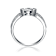 Moissanite Cocktail Ring In White Gold Over Sterling Silver 0.78ctw DEW