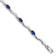 Rhodium Over 14k White Gold Diamond and Sapphire Bracelet