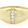 Small Dome Band Ring With CZ In 18K Gold Over Sterling Silver