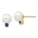 14K Yellow Gold 7-7.5mm White Round Freshwater Cultured Pearl Sapphire
Post Earrings