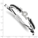 Stainless Steel MLB LogoArt Pittsburgh Pirates Adjustable Cord Bracelet