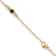 14K Gold Polished/Diamond-cut Heart Lab Created Onyx Beads 9-inch Plus
1-inch Extension Anklet