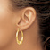 14k Yellow Gold 1 3/8" Polished Ram Hoop Earrings