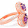 6x4mm Oval Amethyst and White CZ 18K Rose Gold Over Sterling Silver
Ring, 1.50ctw