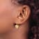 14k Yellow Gold and Rhodium Over 14k Yellow Gold Diamond-Cut Heart
Dangle Earrings