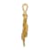 14k Yellow Gold Diamond-Cut and Brushed Horse Pendant