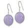 Sterling Silver Polished Lavender Jadeite Circle Dangle Earrings