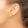 14k Yellow Gold 16mm Polished X Stud Earrings