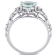 Aquamarine, White Sapphire and Diamond 14K White Gold Vintage Ring 2.65ctw