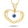0.06ct Sapphire Heart Pendant in 14k Yellow Gold