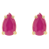 5x3mm Pear Shape Ruby 14k Yellow Gold Stud Earrings