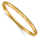 10k Yellow Gold 4.75mm Diamond-Cut and Brushed Fancy Hinged Bangle Bracelet