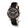 Charles Hubert Rose IP-plated Stainless Steel Black Dial Chronograph Watch