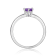 Oval Amethyst Sterling Silver Solitaire Ring, 1.00ct
