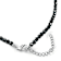 Black Spinel Beaded Necklace In Sterling Silver