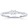 CZ Solitaire Ring In Sterling Silver