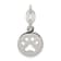 Sterling Silver Round Paw Print Pendant