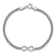 Sterling Silver Polished Cubic Zirconia Infinity Children's 6in Bracelet