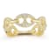 Sterling Statements 14K Yellow Gold Over Sterling Silver Pave Mariner
Link Ring