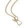 Padlock Locket Charm Necklace In 14K Gold Over Brass