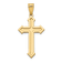 14k Yellow Gold Satin Passion Cross Pendant