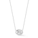 Rachel Zoe CZ Puffed Mariner Pendant Necklace in Rhodium Over Sterling Silver