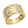 White Diamond 18k Yellow Gold Over Sterling Silver Open Design Band Ring 0.10ctw