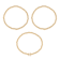 Initial H CZ Beaded Bracelet Set In 14K Gold Over Brass 0.15ctw