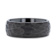 RENEGADE Domed Hammer Finish Black Tungsten Carbide Wedding Band with
Brushed Finish 8mm