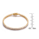 Square CZ Tennis Bracelet In 14K Gold Over Sterling Silver