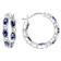 Blue And White CZ Stud And Hoop Earring Set In Platinum-Enhanced
Sterling Silver 5.18ctw
