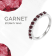 Round Garnet Sterling Silver Anniversary Style Stackable Band Ring, 0.90ctw