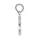 Rhodium Over 14k White Gold Polished Block Letter S Initial Pendant