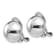 Rhodium Over 14k White Gold 12mm Polished Non-pierced Stud Earrings