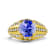 14K Yellow Gold Tanzanite and Diamond Ring 1.91 ctw