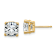 14K Yellow Gold 4ct. 7.5mm Cushion G H I True Light Moissanite Earrings