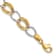 14k Yellow Gold and 14k White Gold 8mm Polished Open Link Bracelet