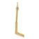14k Yellow Gold Textured Goalie Stick Charm