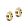 18K Yellow Gold Over Sterling Silver Textured 1/2" Round Hoop Earrings