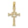 10K Yellow Gold Polished and Textured Cross with Dove Charm