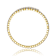 CZ Bypass Tennis Bracelet In 14K Gold Over Brass